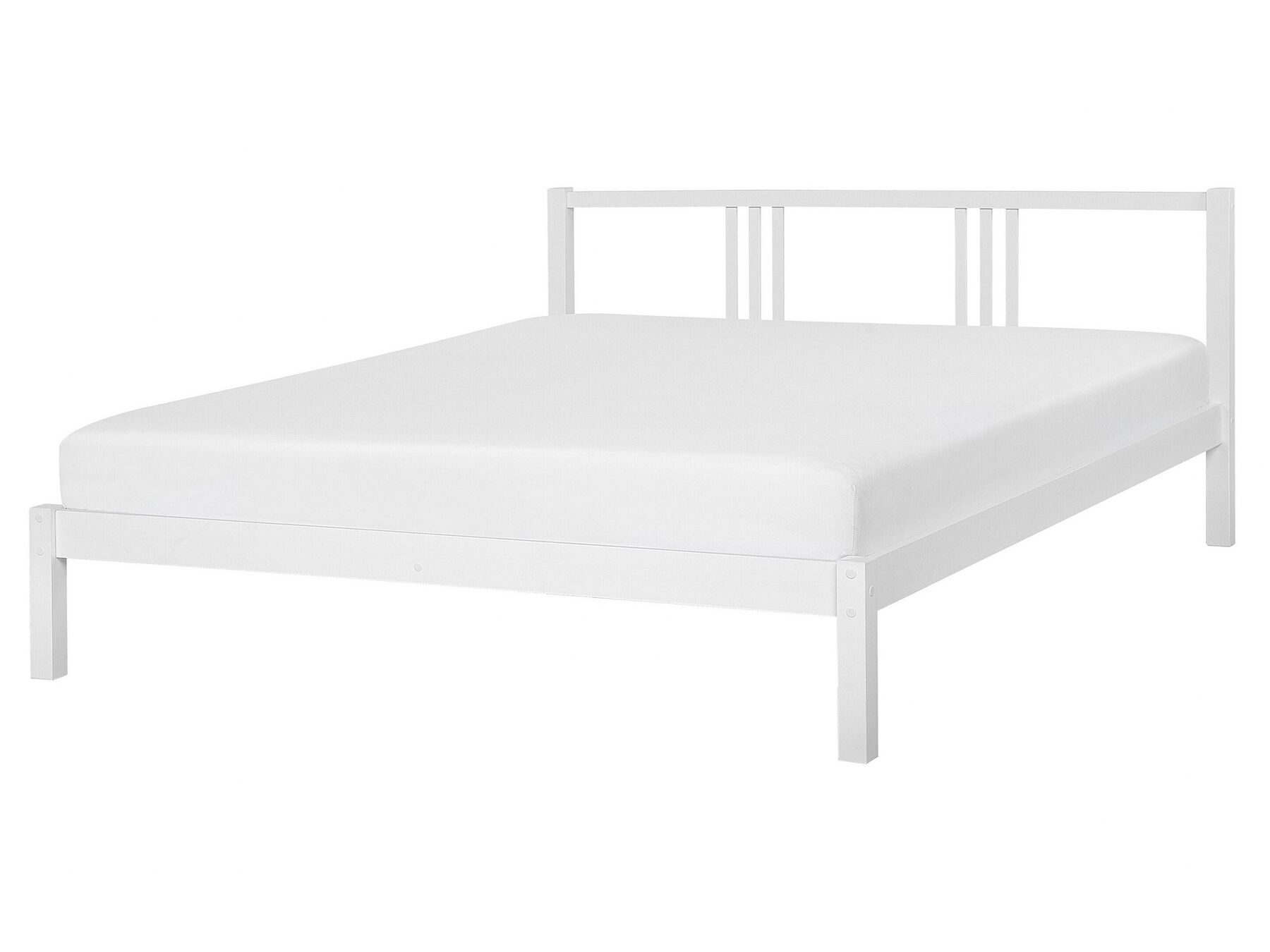 Drevená posteľ 160 x 200 cm biela VANNES_750846