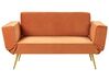 Bäddsoffa 2-sits sammet orange SAARELA_932699