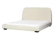 Wasserbett Bouclé ROISEL 160 x 200 cm Hellbeige_937496