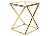 Side Table BEVERLY Glass Gold