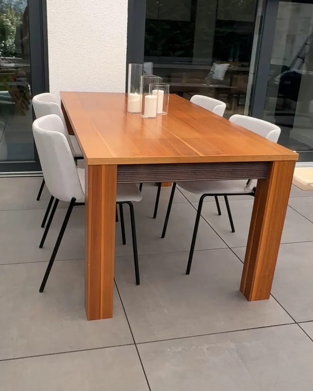 Set di 2 sedie da pranzo ESBON Tessuto Grigio chiaro_982632