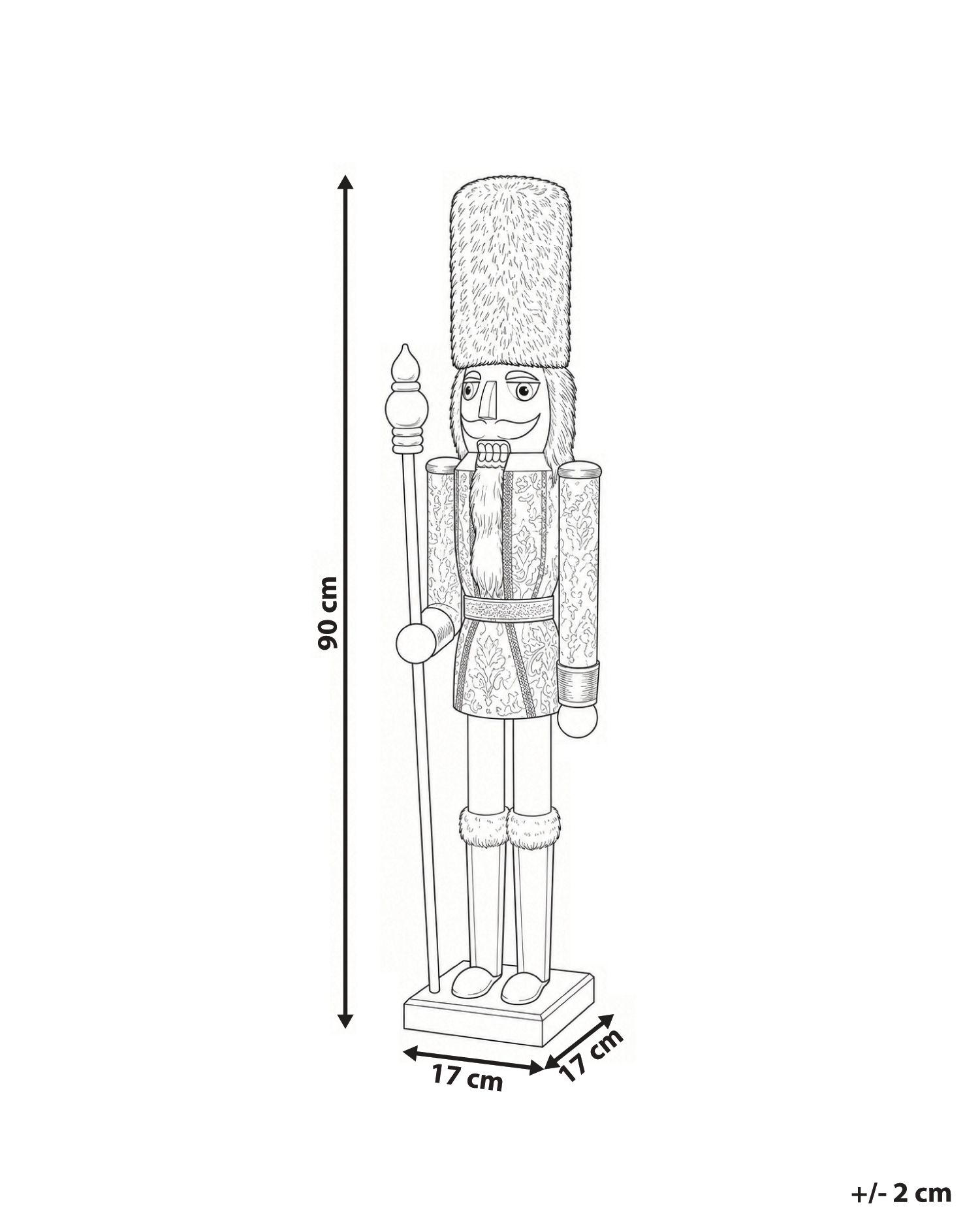 Figurine RUKA 120 cm Nutcracker White | Beliani.co.uk