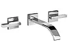 Wall Mounted Basin Mixer Tap BERRACO Brass Silver