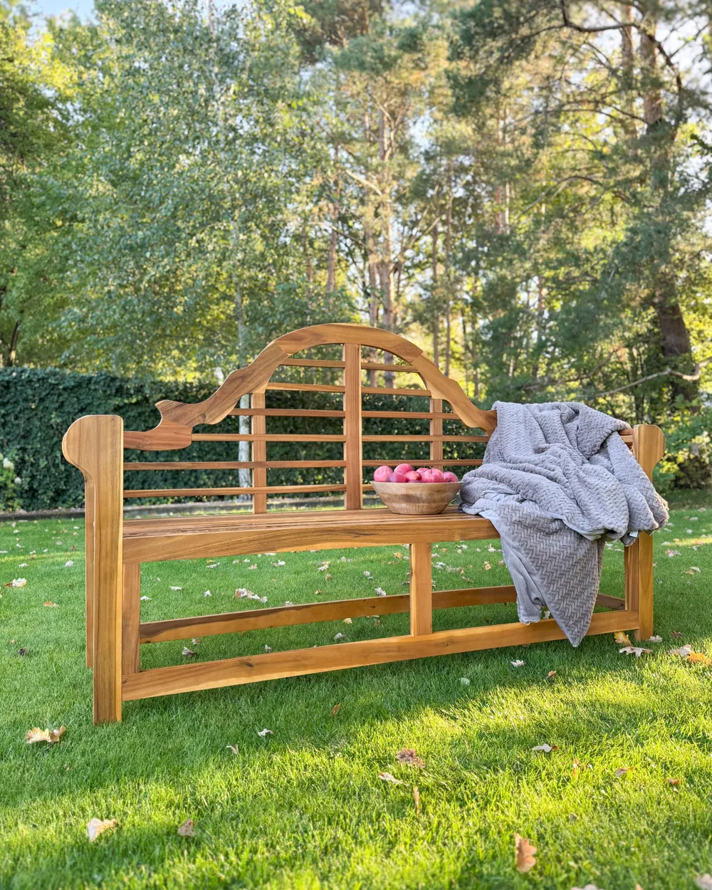 Panca Pieghevole Da Giardino In Legno E Metallo Stagecaptain - Lunghezza 119 Cm - Per Esterno, Campeggio, Giardino