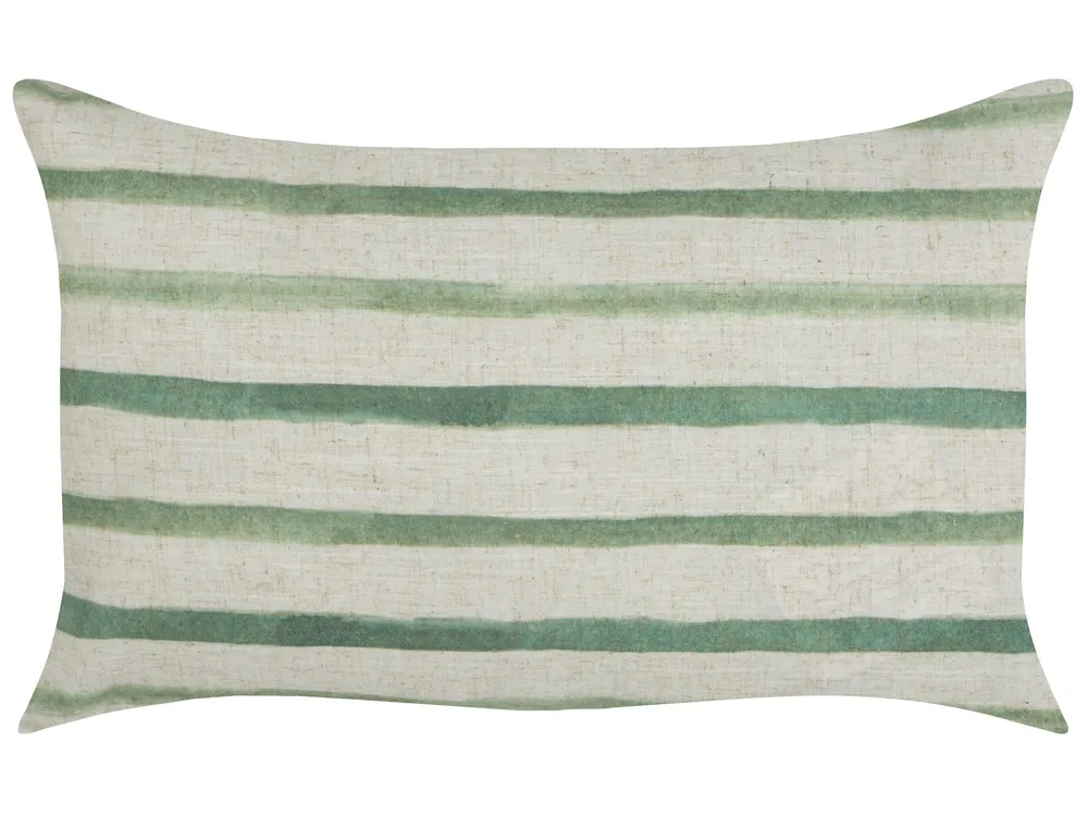 Throw Cushion KAFRA 30 x 50 cm Green Striped