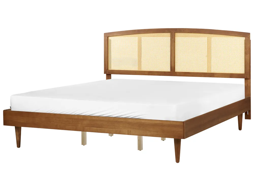 Bed Rattan VARZY 180 x 200 cm (EU Super King) Brown