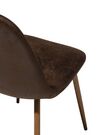 Set of 2 Faux Leather Dining Chairs Brown BRUCE_682209