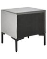 2 Drawer Velvet Bedside Table Grey SEZANNE_795405