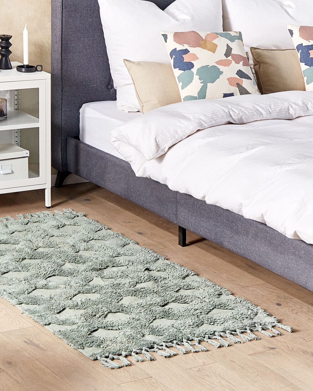 Rug KARS Green 80 x 150 cm Cotton