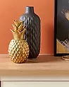 Figura decorativa Piña TYANA Cerámica Dorado