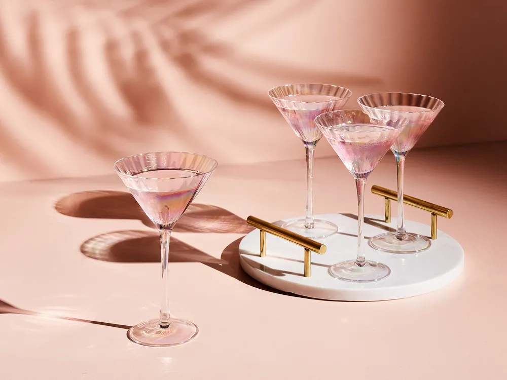 Zestaw 4 kieliszków do martini MORGANITE 220 ml Przezroczysty