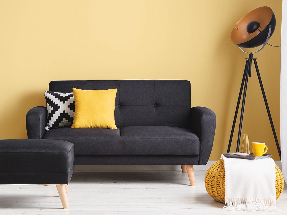 2 Seater Sofa FLORLI Black Beliani.cz