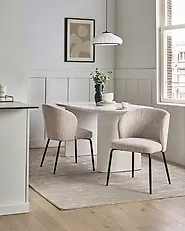 Set of 2 Dining Chairs ZANA Fabric Multicolour_1176770