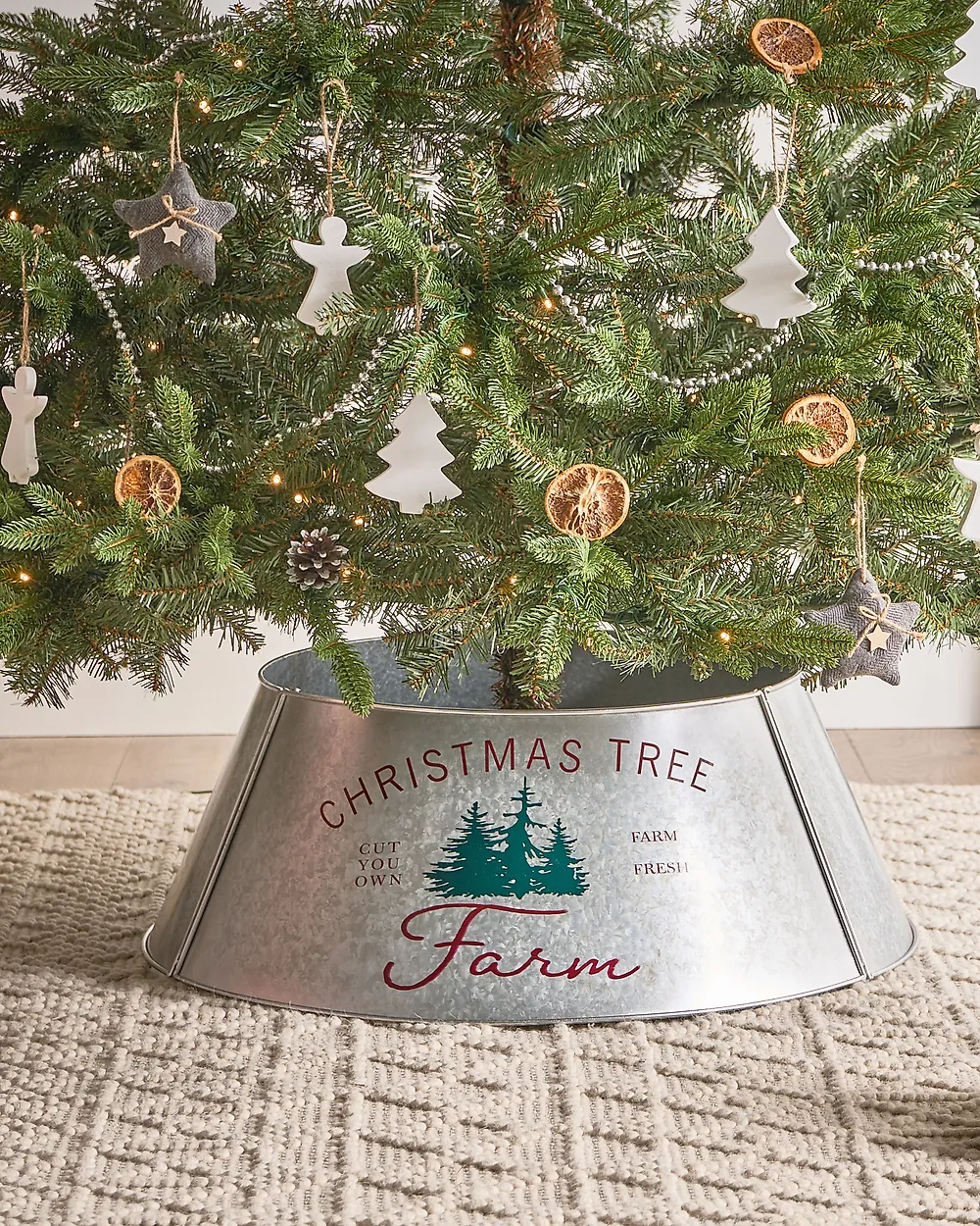Christmas Tree Collar ROVANIEMI 65 cm Metal Silver_1187132