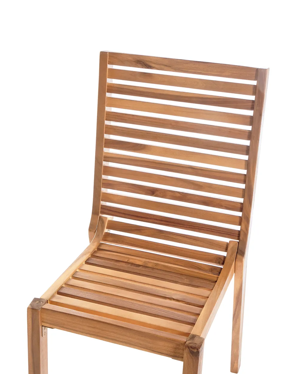 Set of 4 Garden Chairs OMBRIANO Certified Acacia Wood Light Brown_958732