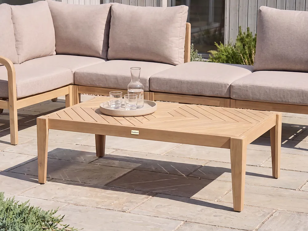 Garden Coffee Table RIVELLO 68 cm 123 cm Acacia Wood Light Brown