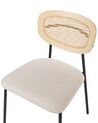 Set of 2 Fabric Dining Chairs Light Beige MAYETTA_931860