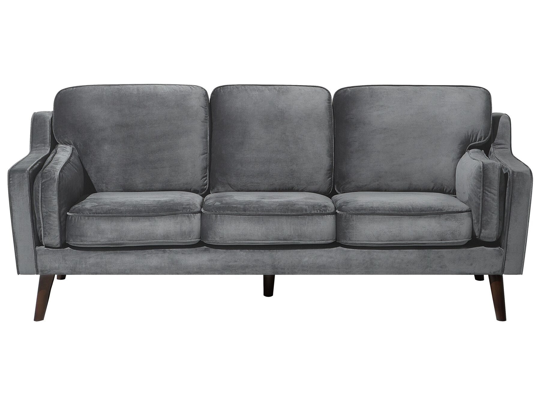 3-Sitzer Sofa Samtstoff dunkelgrau LOKKA_710723