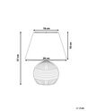 Tischlampe cremeweiß Keramik 37 cm Kegelform SADO_799750