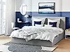 Ottoman Bed LORIENT Fabric Grey 180 x 200 cm (EU Super King)