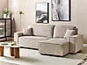 Corner Sofa Bed ABACKA Corduroy Beige Left Hand
