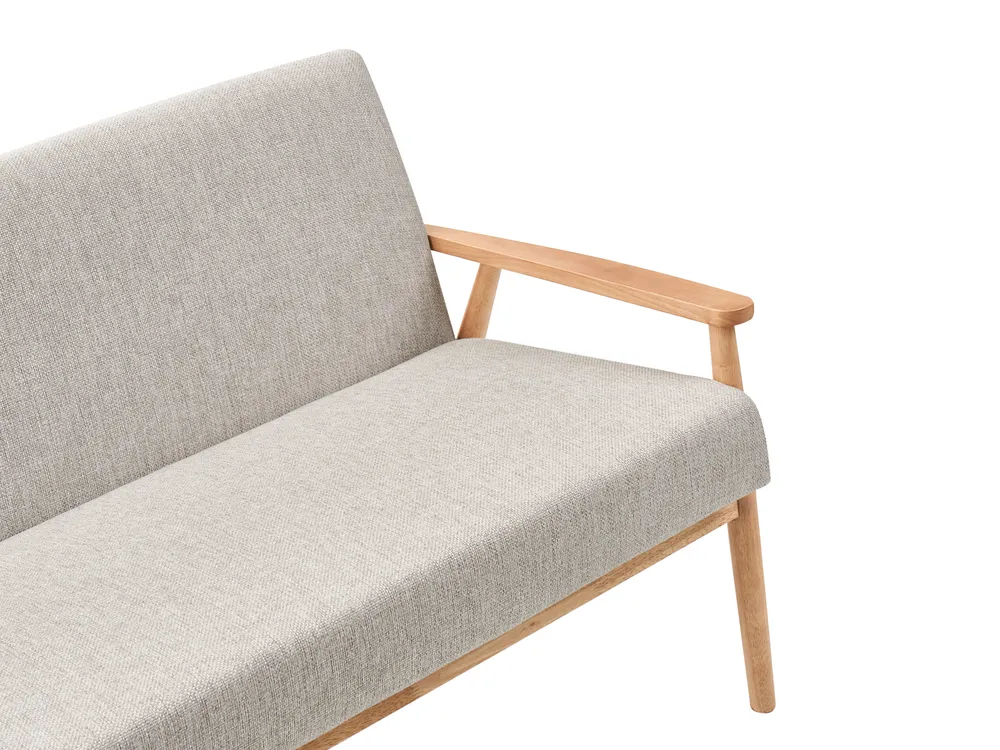 Living Room Set 6 Seater ESRUM Fabric Light Brown/ Grey_1015855