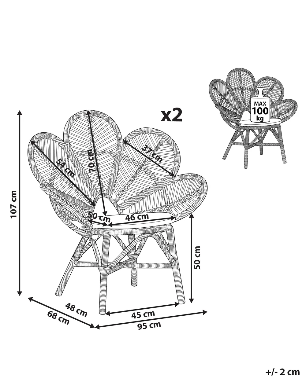Lot De 2 Bannetons à Pain En Rotin 35cm - Pour Pâte Jusqu'à 1000g, Croûte Croustillante