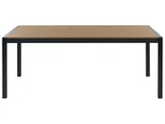 Garden Dining Table VERNIO 180 cm 90 cm Metal Brown/ Black_862879