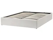 Ottoman Bed without Headboard DINAN Fabric Off-White 140 x 200 cm (EU Double)_1029126