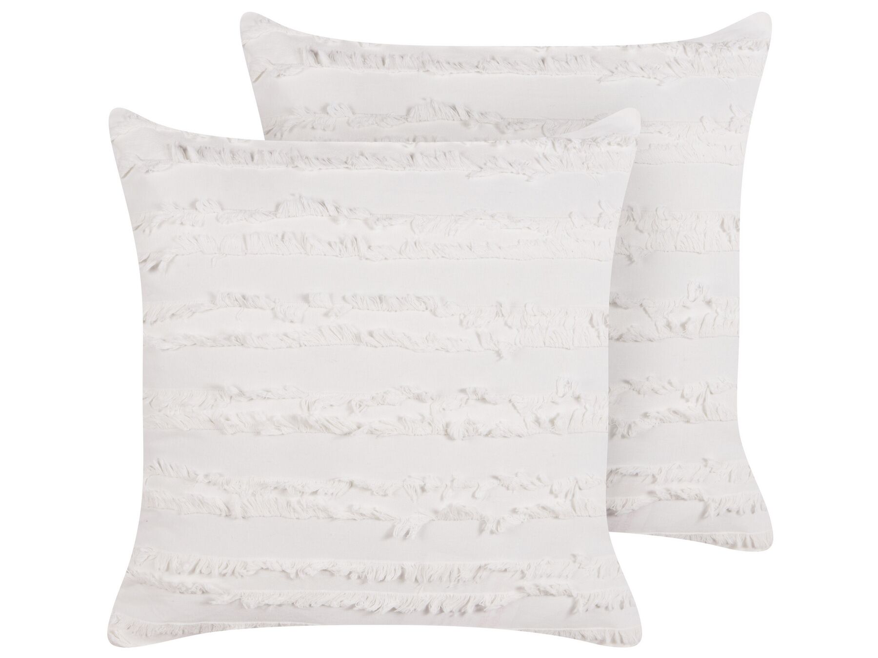 Set of 2 Cotton Cushions 45 x 45 cm White MAKNEH_902050