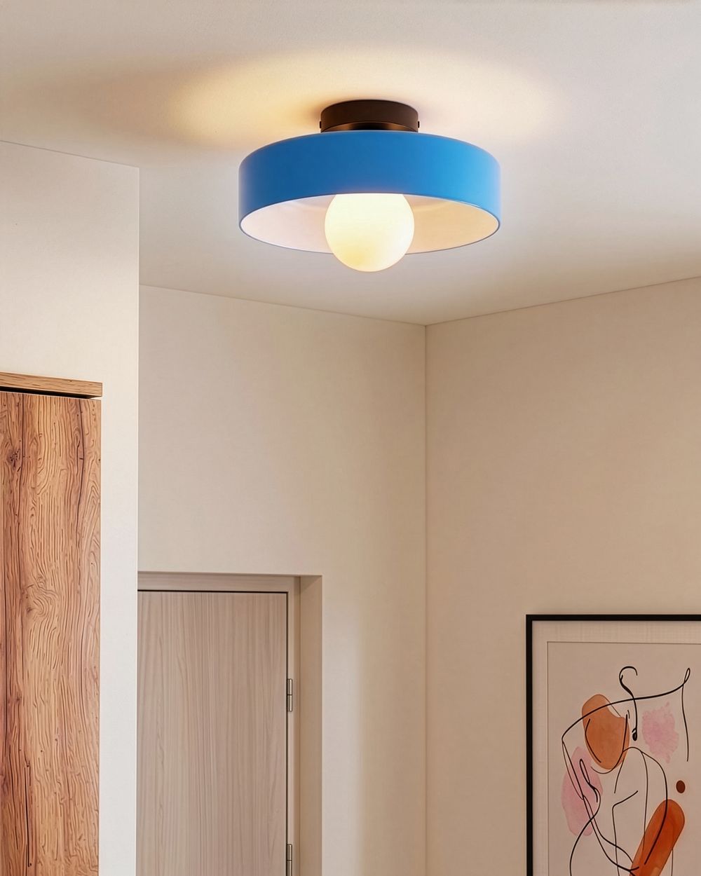 Ceiling Lamp LUGUSE Glass Blue