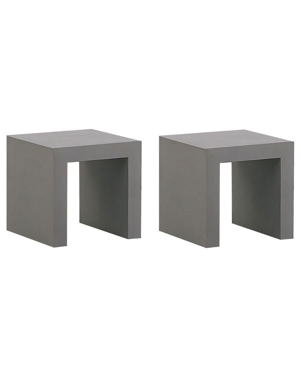 Conjunto de 2 cadeiras de jardim TARANTO Betão Cinzento
