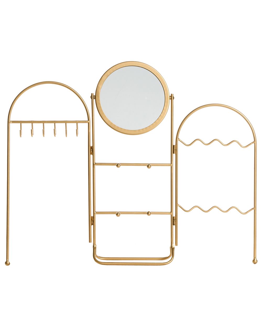 Schmuckhalter mit Spiegel PIROU Gold