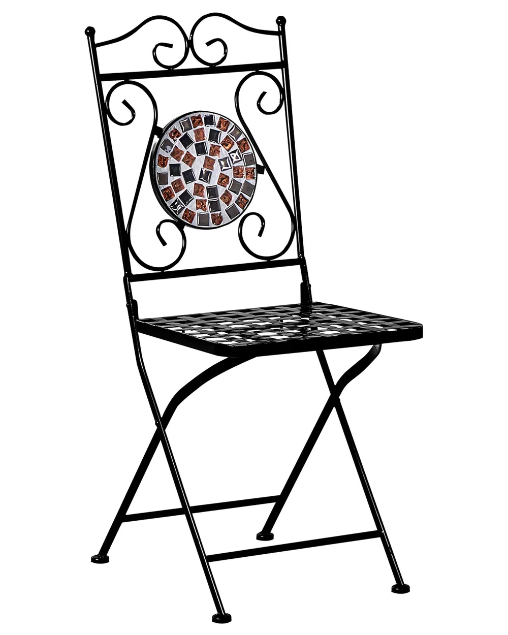 Set di 2 sedie da giardino CARPINO Metallo Nero_919910