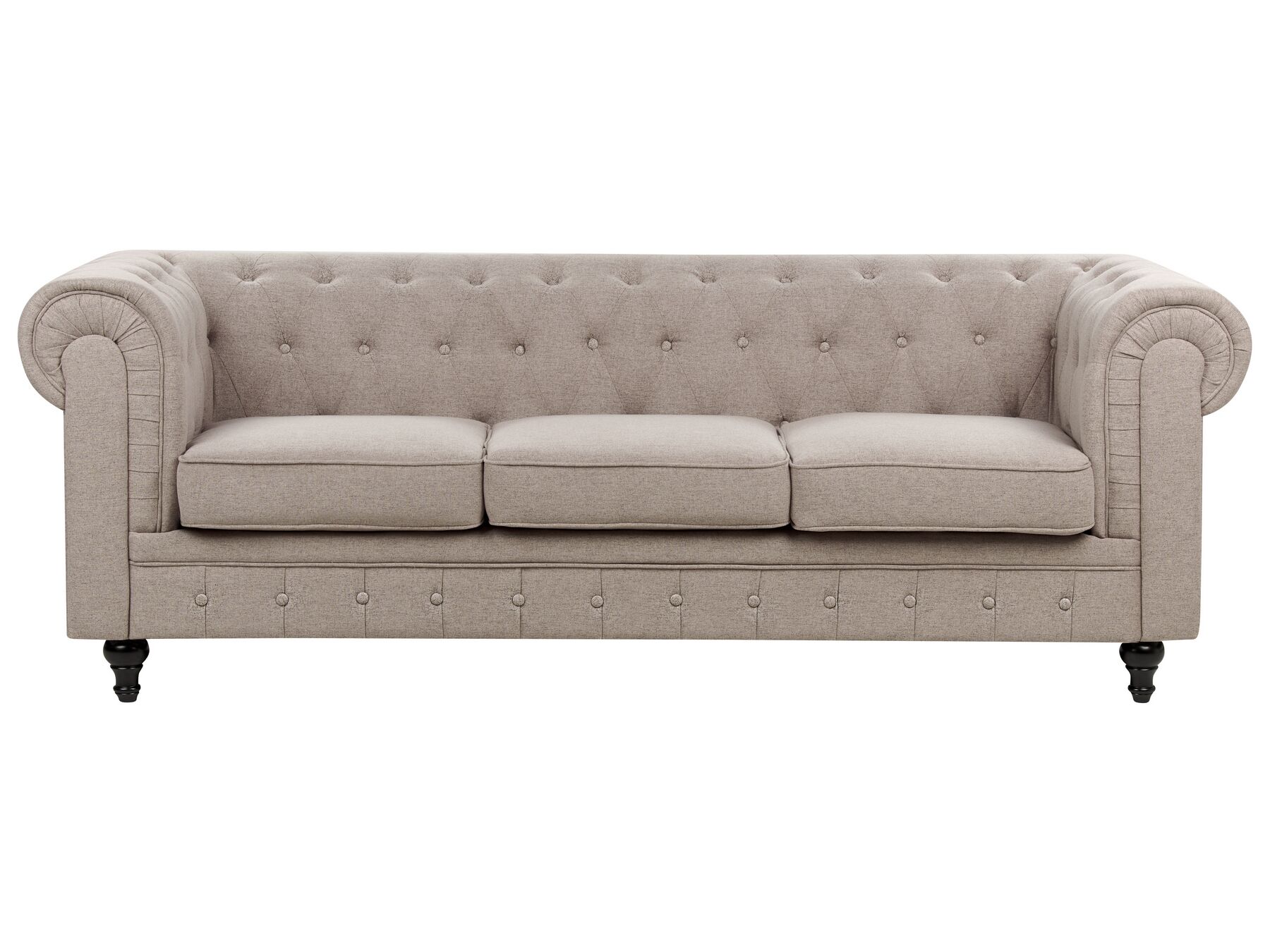 Canapé 3 places en tissu taupe CHESTERFIELD_912127