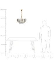 Chandelier CANAGUA Glass Brass_1006235