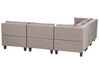 5-Seater Right Hand Modular Corner Sofa Brown UNSTAD_924938