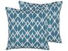 Set of 2 Outdoor Cushions 45 x 45 cm Blue ANAGNI_776696