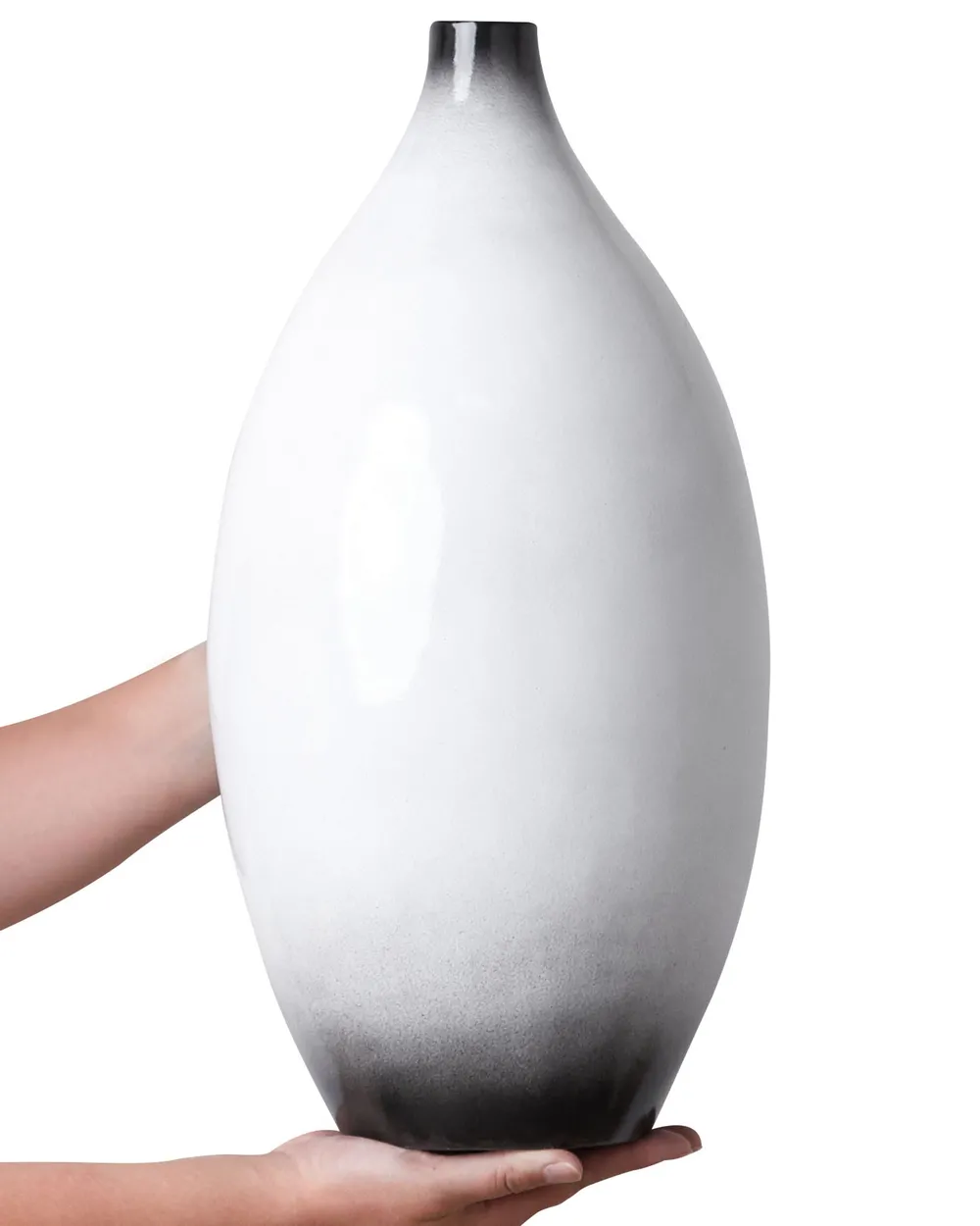 Wazon dekoracyjny BAEZA 46 cm Ceramika Biały_868678