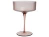 Set of 4 Champagne Saucers 33 cl Pink AMETHYST_912593