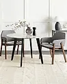 Set of 2 Dining Chairs ALBION Fabric Grey