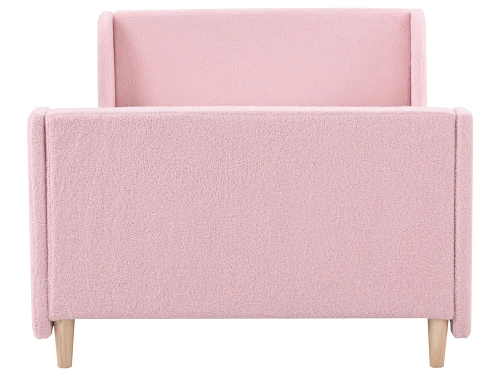 Kids Bed Boucle LAYE 90 x 200 cm (EU Single) Pink_962102