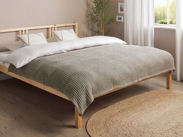 Cotton Bedspread 150 x 200 cm Taupe CHAGYL 