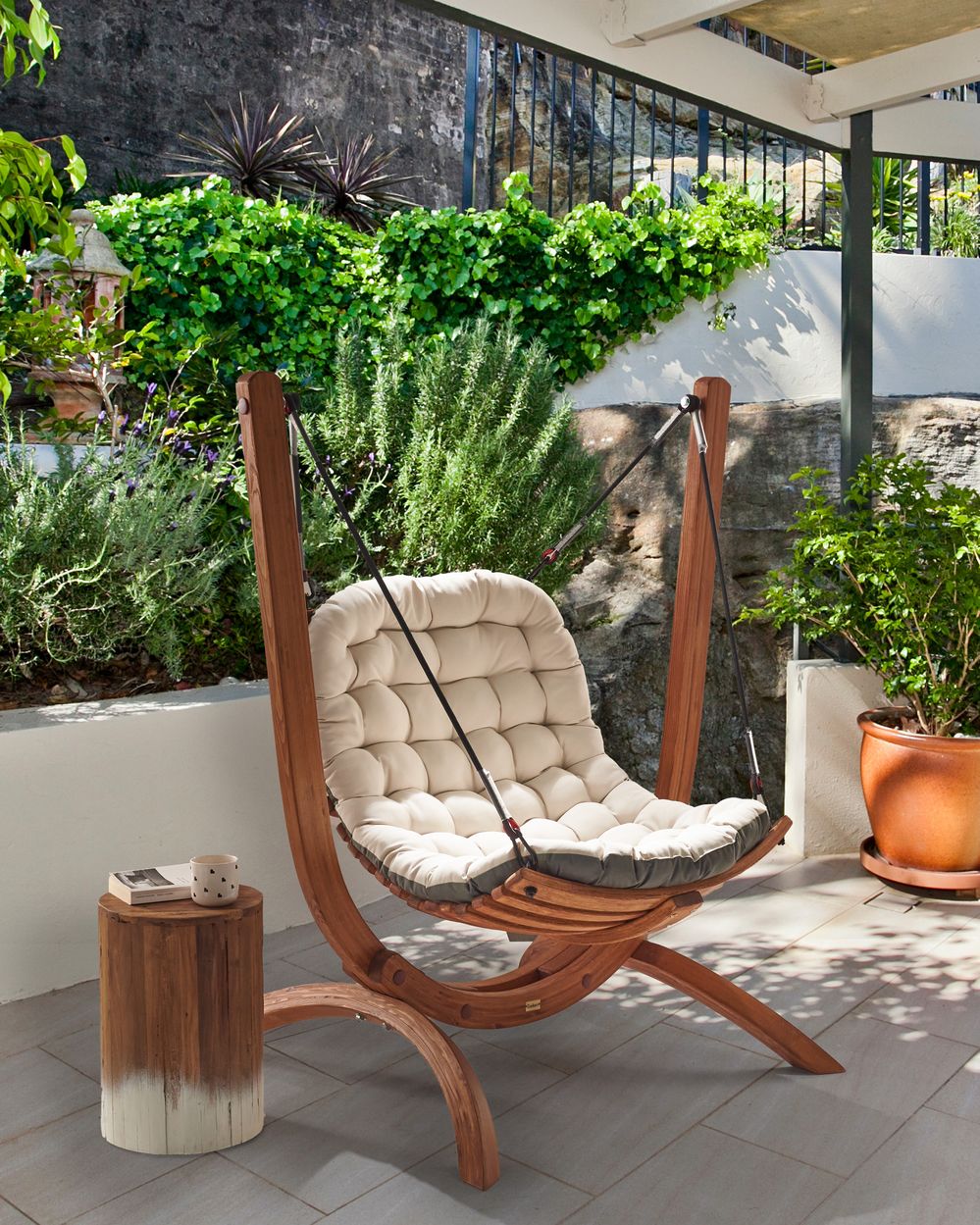 Dondolo Beliani Dondolo Da Giardino In Legno Amazon Beliani