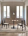 Conjunto de 2 sillas de comedor ISLE Madera Negro/Beige