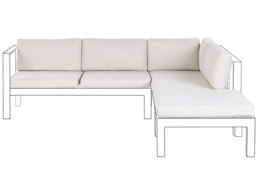 Set de housses de coussin d'extérieur blanc cassé MESSINA