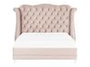 Sametová postel 160 x 200 cm pastelově růžová AYETTE_905316