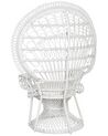 Rattan Peacock Chair White EMMANUELLE_836240