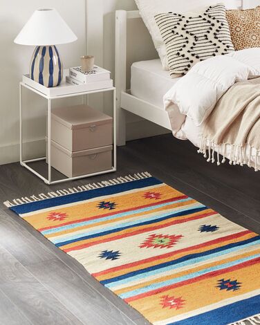 Cotton Kilim Area Rug 80 x 150 cm Multicolour TARONIK