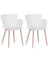 Lot de 2 chaises de salle à manger blanches SUMKLEY_783747